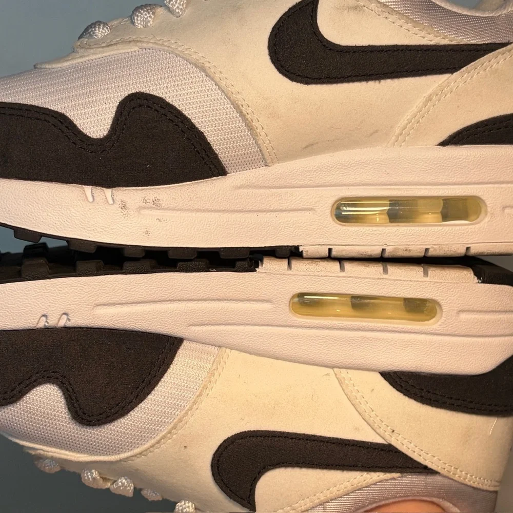 Nike Sneakers Womens 8 White Black Air Max 1 SC Sail DZ2628-102 Low Top Retro